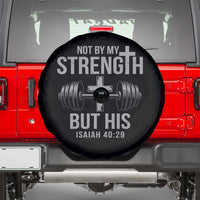 Not By My Strength But His Spare Tire Cover Christian Workout Gym Bible Verse - Wonder Print Shop