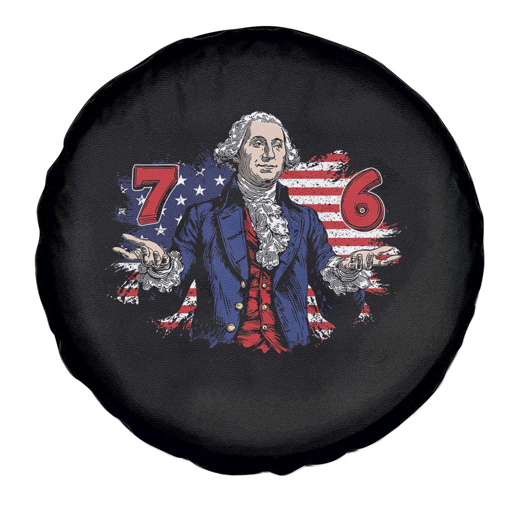 Funny George Washington 67 Spare Tire Cover Six Seven Meme Gen Alpha Slang - Wonder Print Shop