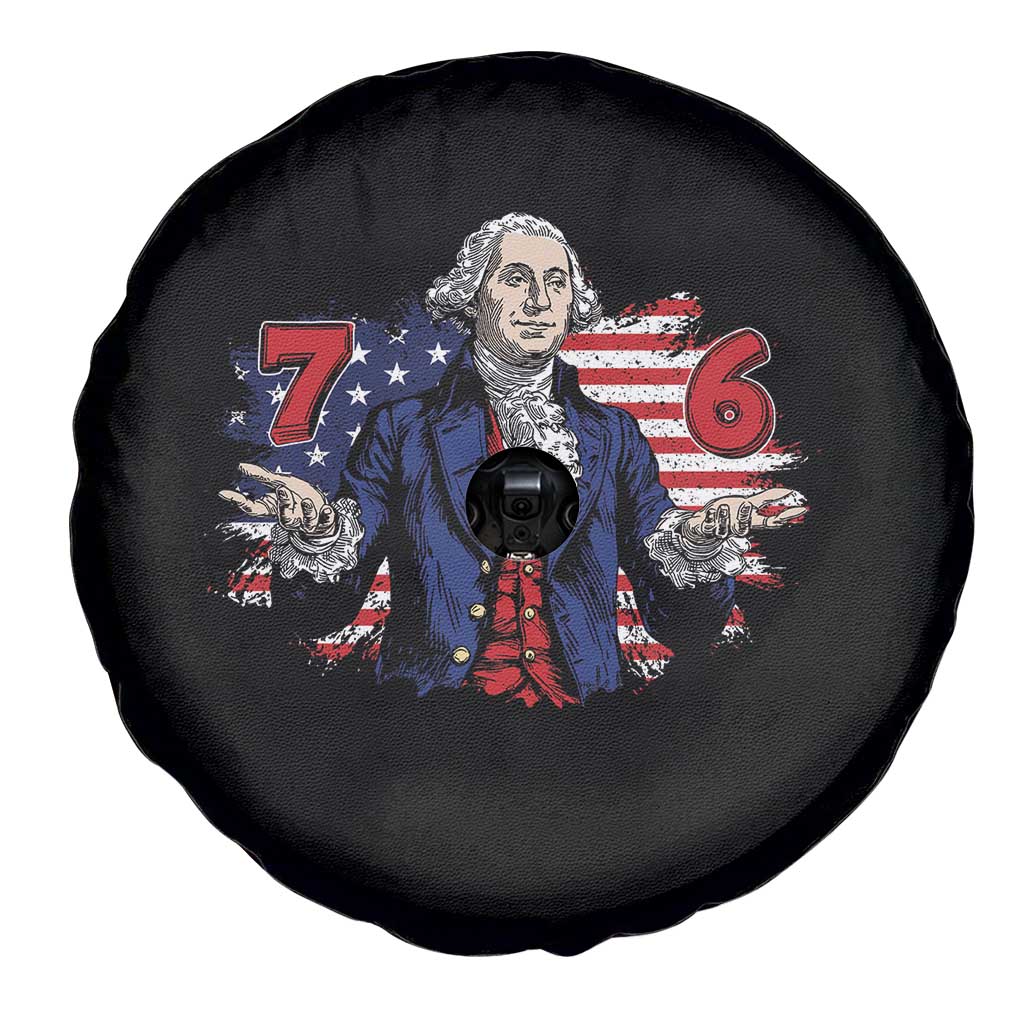 Funny George Washington 67 Spare Tire Cover Six Seven Meme Gen Alpha Slang - Wonder Print Shop