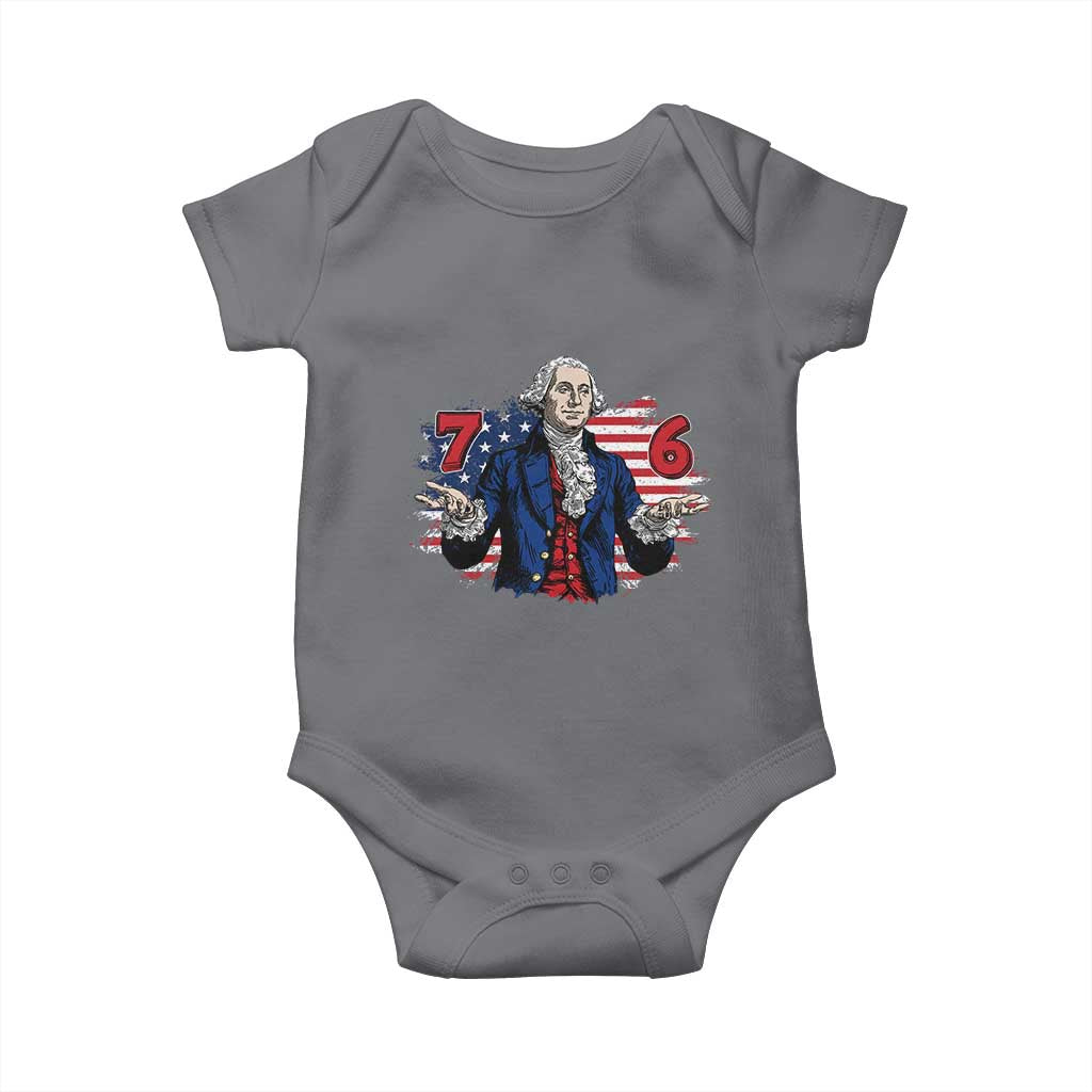 Funny George Washington 67 Baby Onesie Six Seven Meme Gen Alpha Slang - Wonder Print Shop