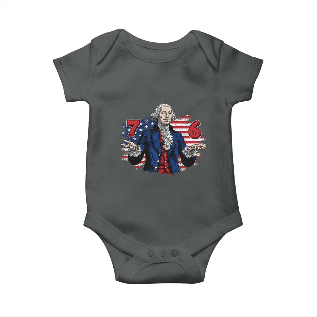 Funny George Washington 67 Baby Onesie Six Seven Meme Gen Alpha Slang - Wonder Print Shop