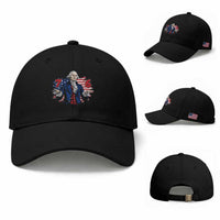 Funny George Washington 67 Baseball Cap Six Seven Meme Gen Alpha Slang