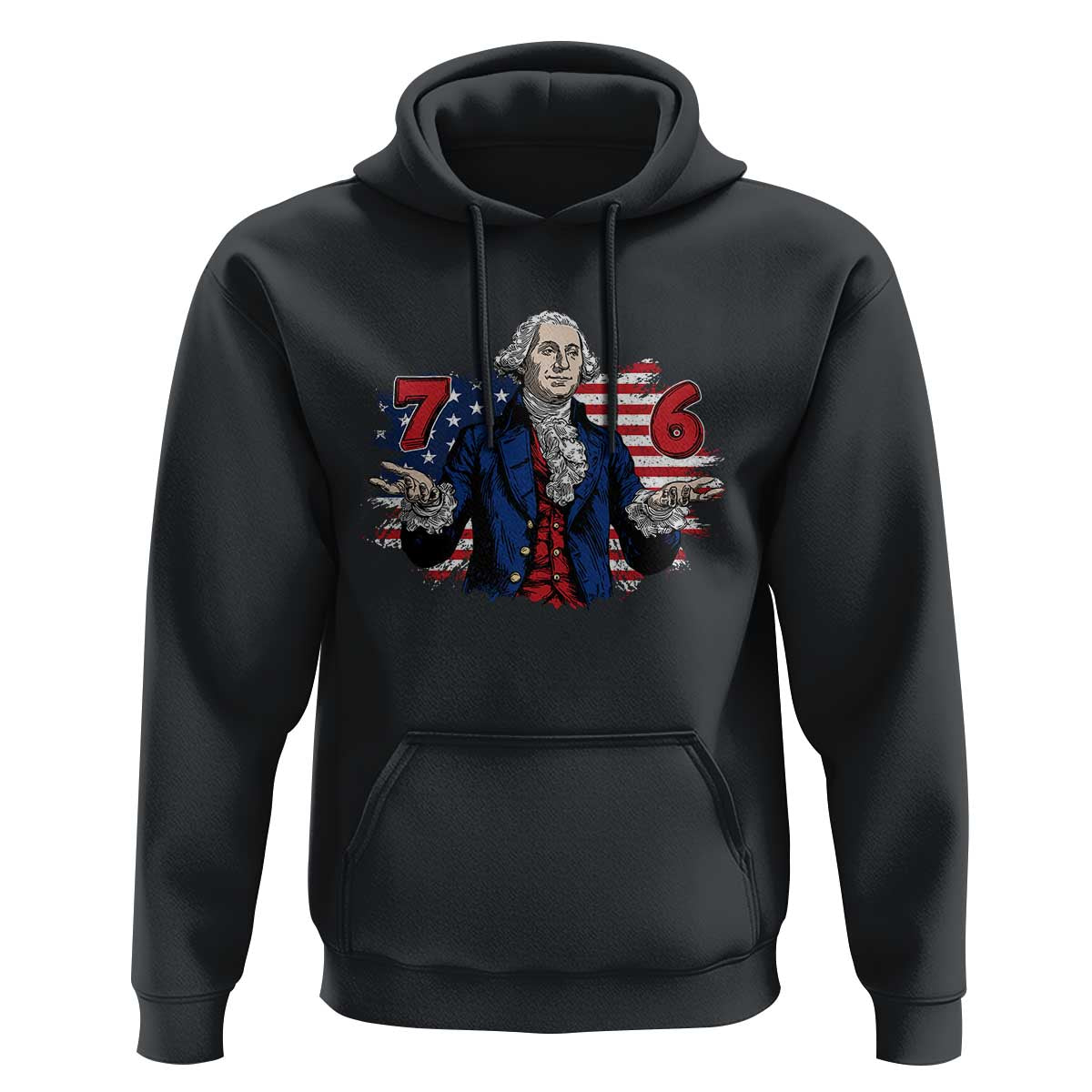 Funny George Washington 67 Hoodie Six Seven Meme Gen Alpha Slang - Wonder Print Shop