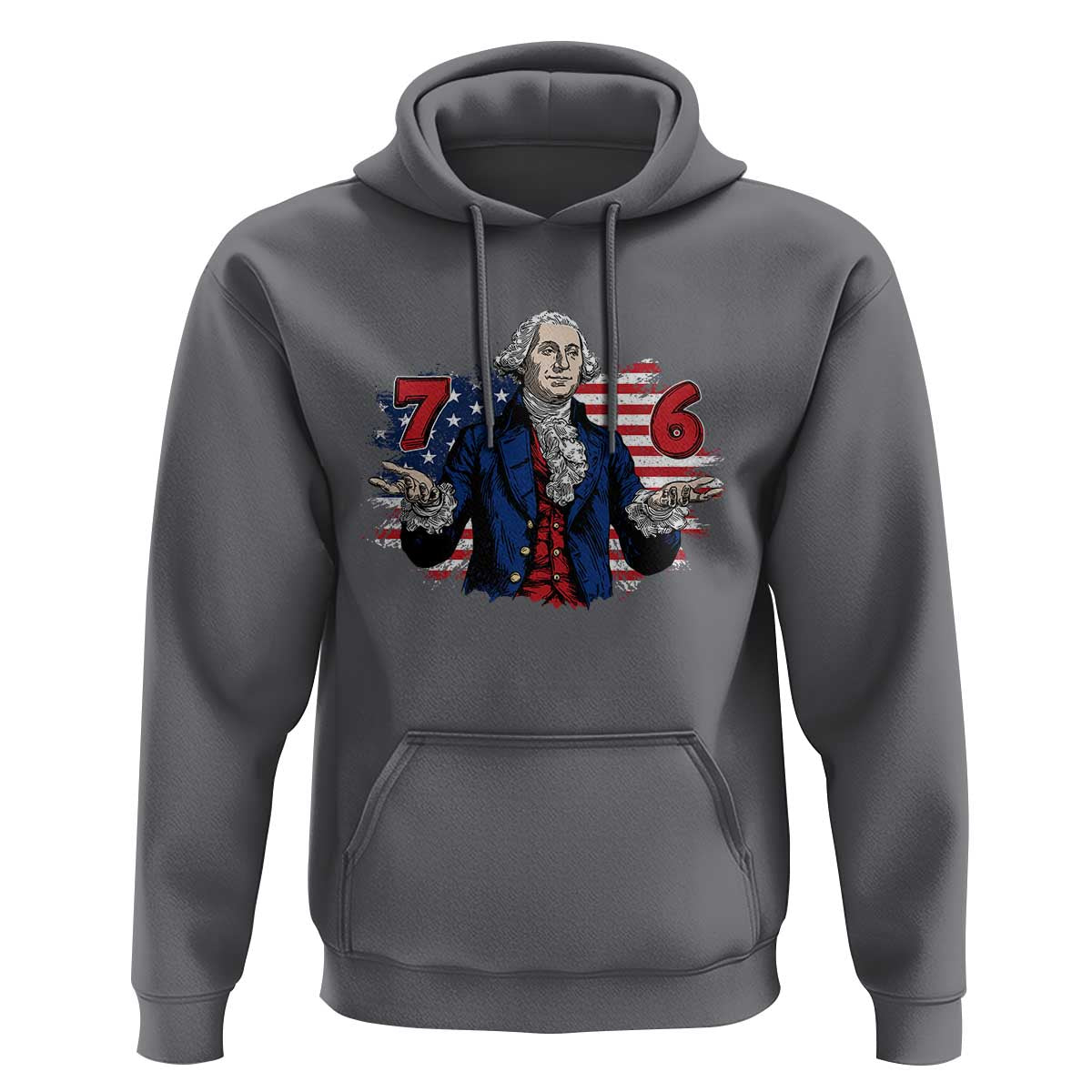 Funny George Washington 67 Hoodie Six Seven Meme Gen Alpha Slang - Wonder Print Shop