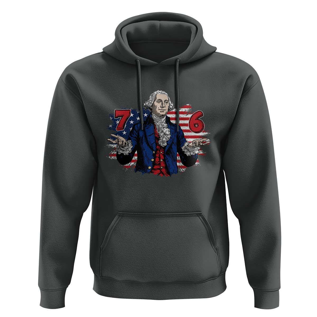 Funny George Washington 67 Hoodie Six Seven Meme Gen Alpha Slang - Wonder Print Shop