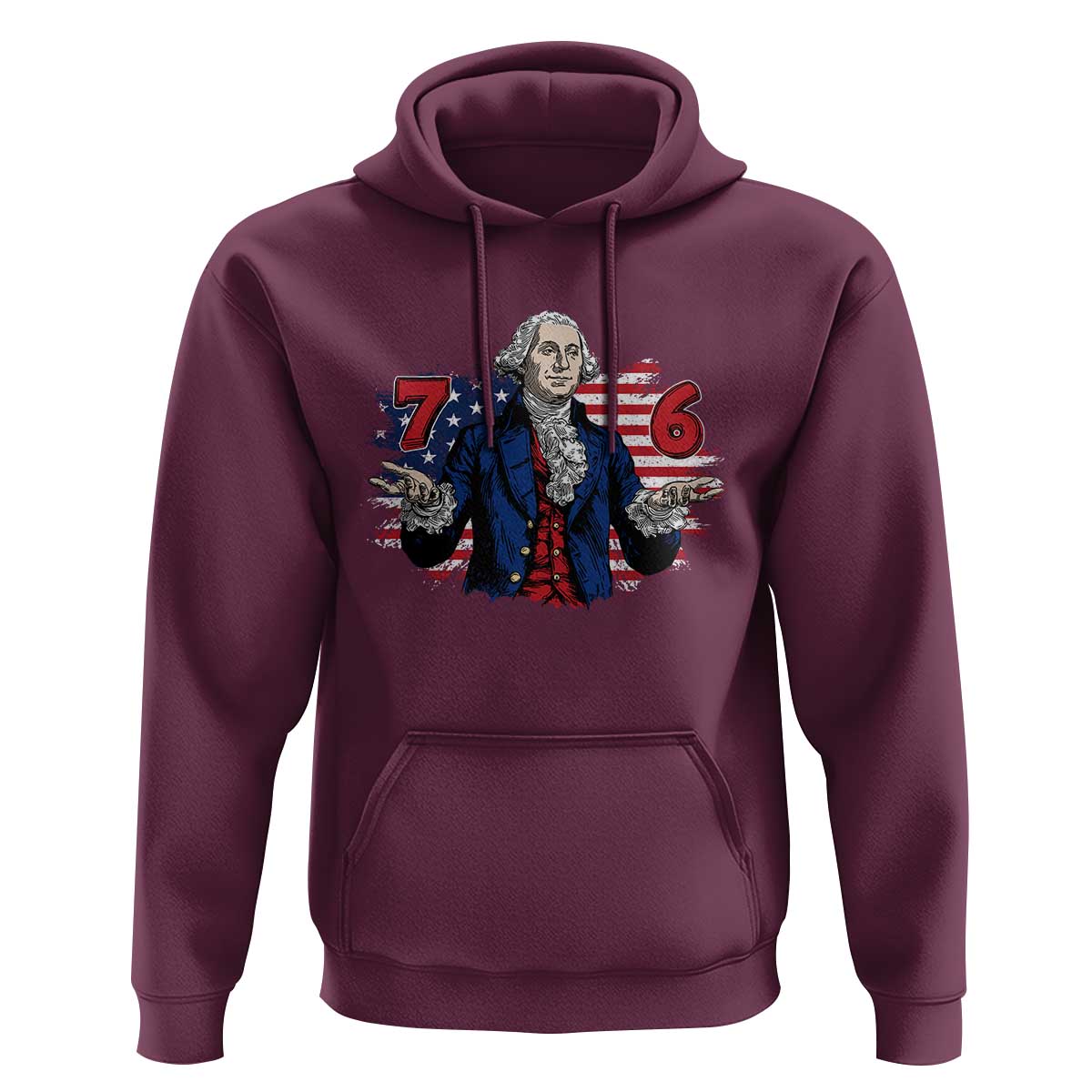 Funny George Washington 67 Hoodie Six Seven Meme Gen Alpha Slang - Wonder Print Shop