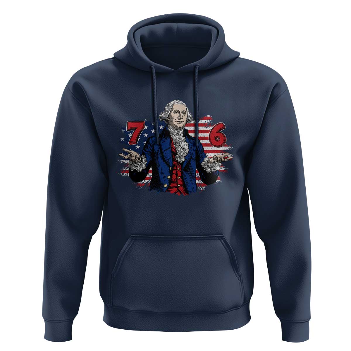 Funny George Washington 67 Hoodie Six Seven Meme Gen Alpha Slang - Wonder Print Shop