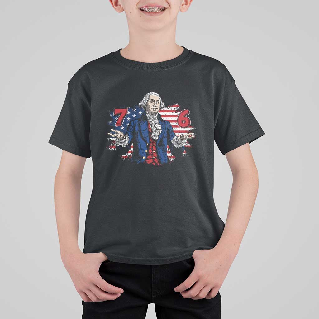 Funny George Washington 67 T Shirt For Kid Six Seven Meme Gen Alpha Slang - Wonder Print Shop