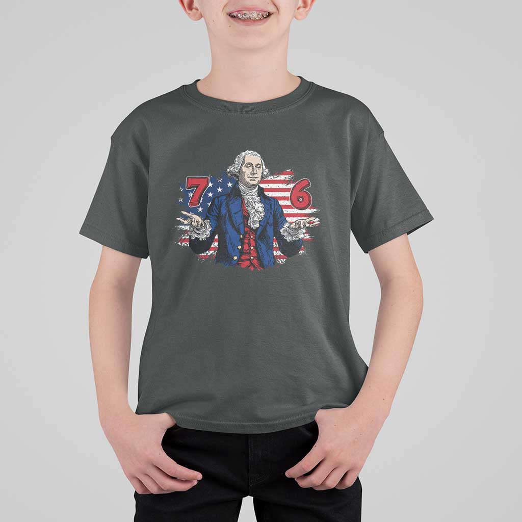 Funny George Washington 67 T Shirt For Kid Six Seven Meme Gen Alpha Slang - Wonder Print Shop