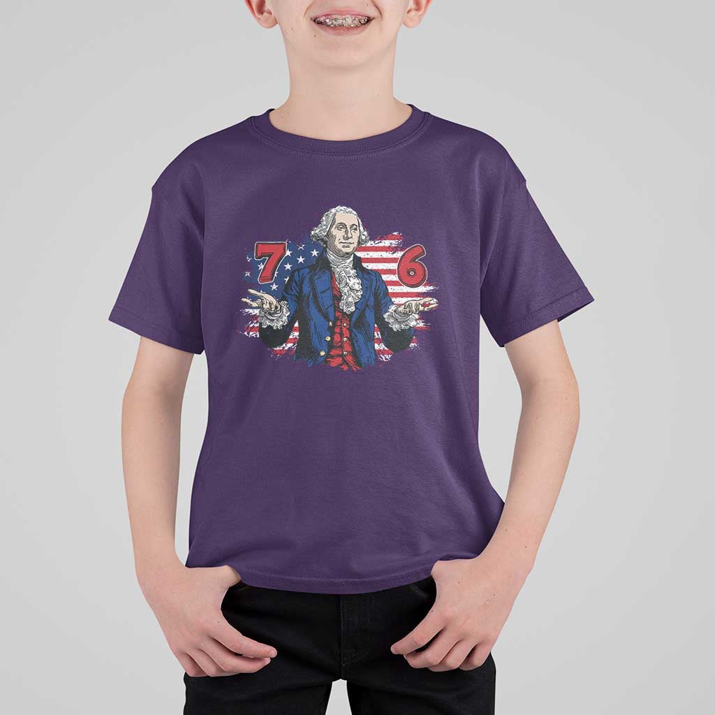 Funny George Washington 67 T Shirt For Kid Six Seven Meme Gen Alpha Slang - Wonder Print Shop