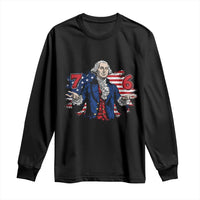 Funny George Washington 67 Long Sleeve Shirt Six Seven Meme Gen Alpha Slang - Wonder Print Shop