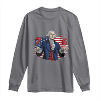 Funny George Washington 67 Long Sleeve Shirt Six Seven Meme Gen Alpha Slang - Wonder Print Shop