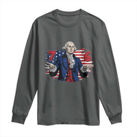 Funny George Washington 67 Long Sleeve Shirt Six Seven Meme Gen Alpha Slang - Wonder Print Shop
