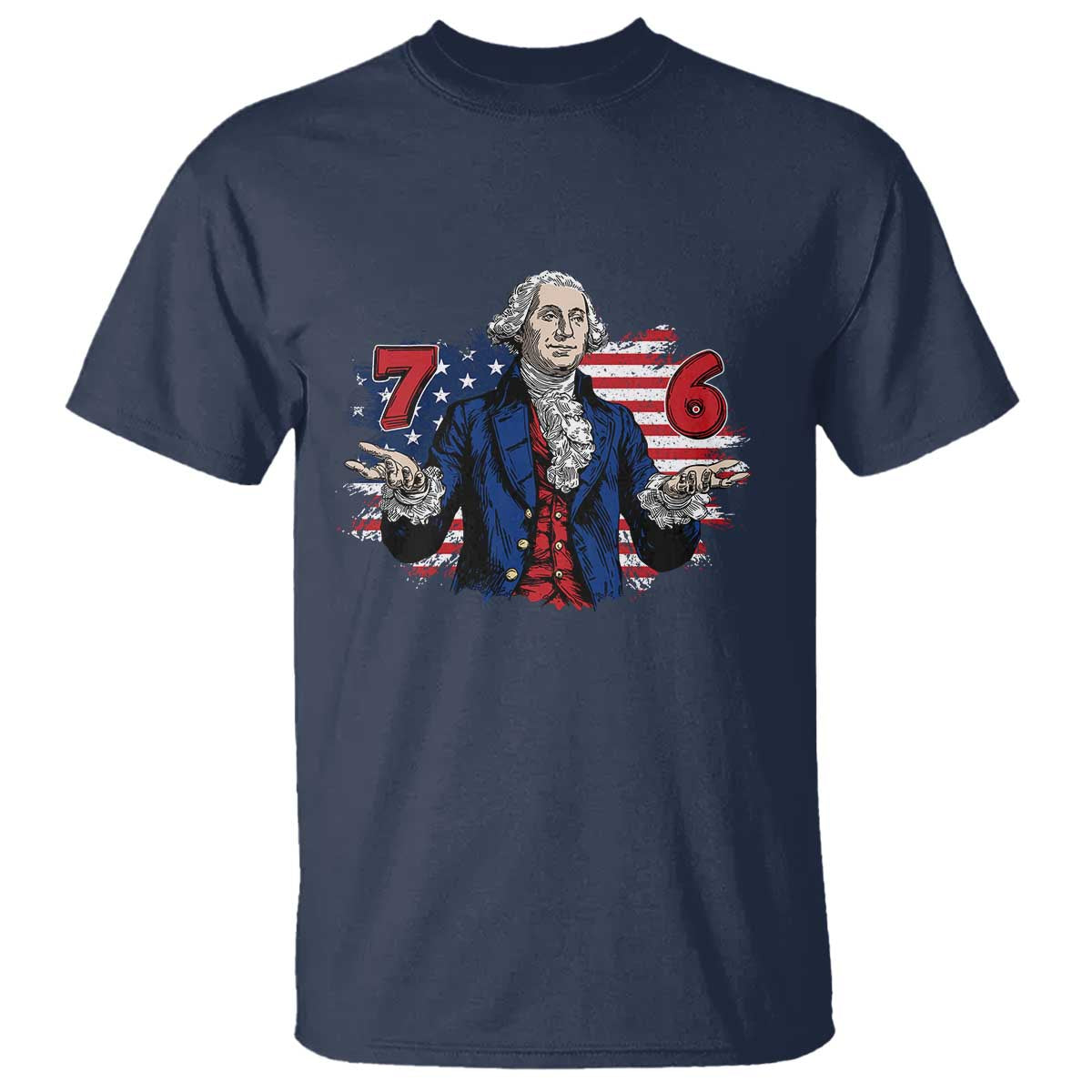 Funny George Washington 67 T Shirt Six Seven Meme Gen Alpha Slang - Wonder Print Shop