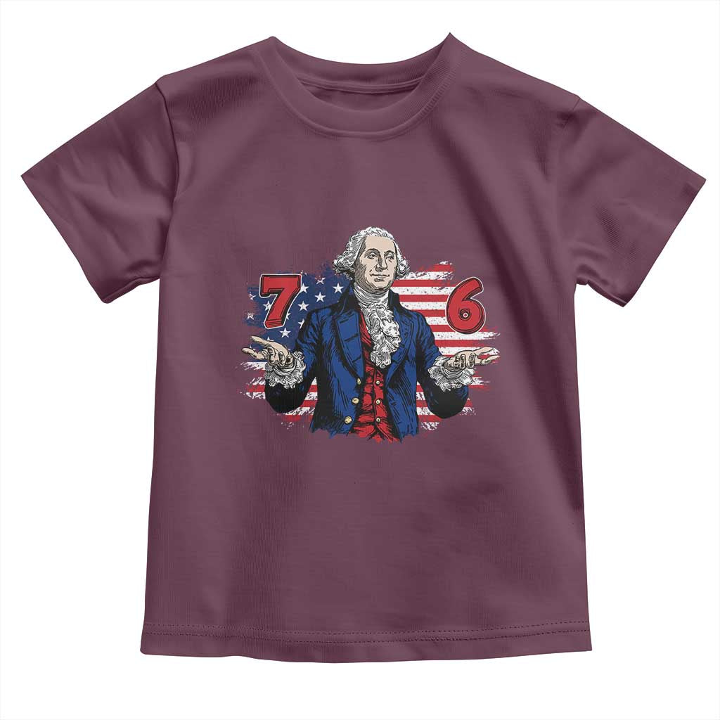 Funny George Washington 67 Toddler T Shirt Six Seven Meme Gen Alpha Slang - Wonder Print Shop