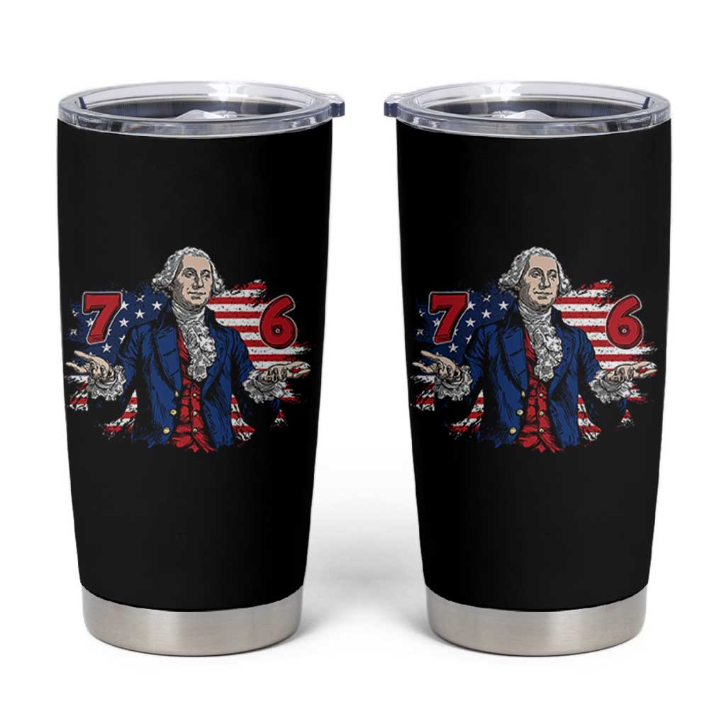 Funny George Washington 67 Tumbler Cup Six Seven Meme Gen Alpha Slang - Wonder Print Shop