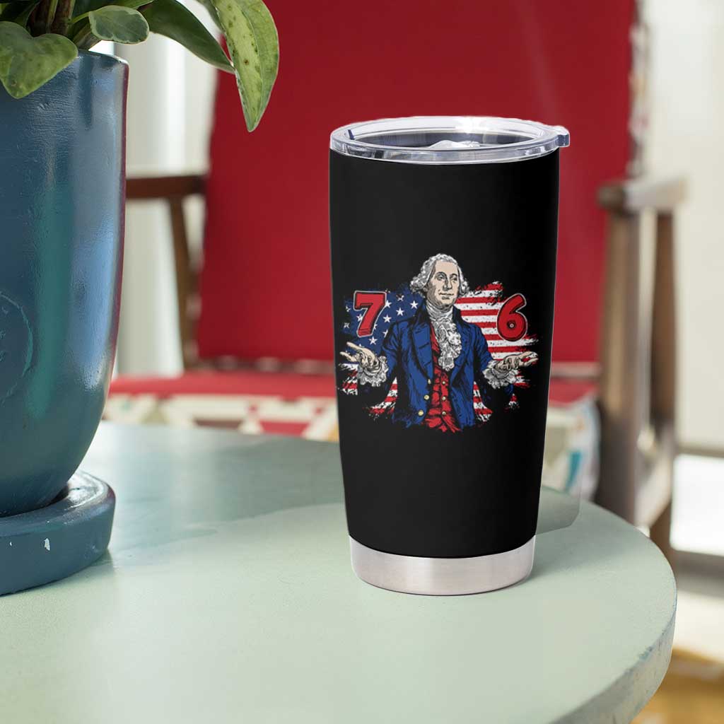 Funny George Washington 67 Tumbler Cup Six Seven Meme Gen Alpha Slang - Wonder Print Shop
