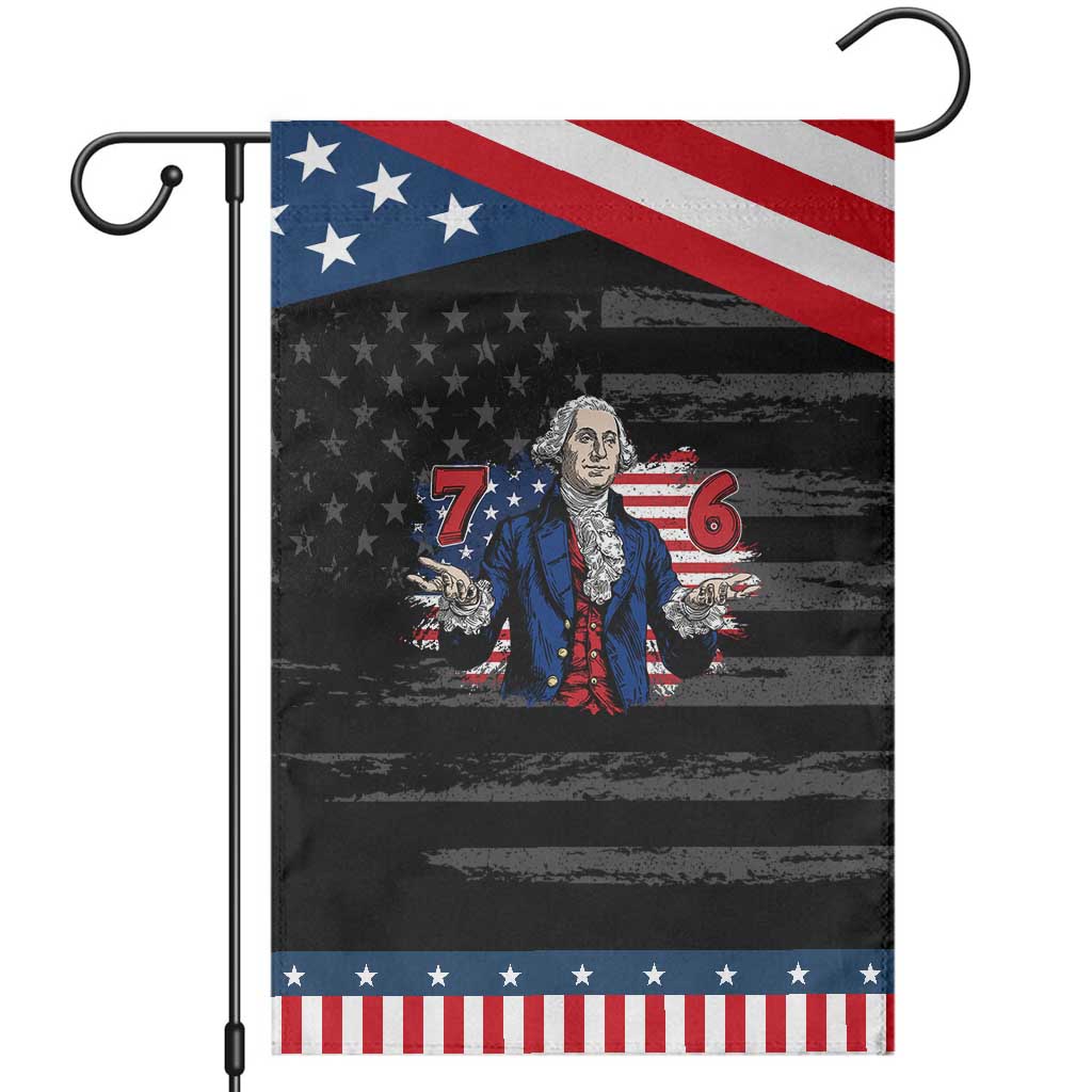 Funny George Washington 67 Patriotic Garden Flag Six Seven Meme Gen Alpha Slang