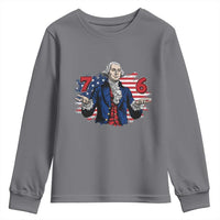 Funny George Washington 67 Youth Sweatshirt Six Seven Meme Gen Alpha Slang - Wonder Print Shop
