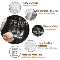 250 Years Born In A Bar Throw Blanket 250th Birthday Military - Wonder Print Shop