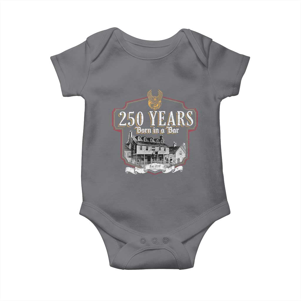 250 Years Born In A Bar Baby Onesie 250th Birthday Military - Wonder Print Shop