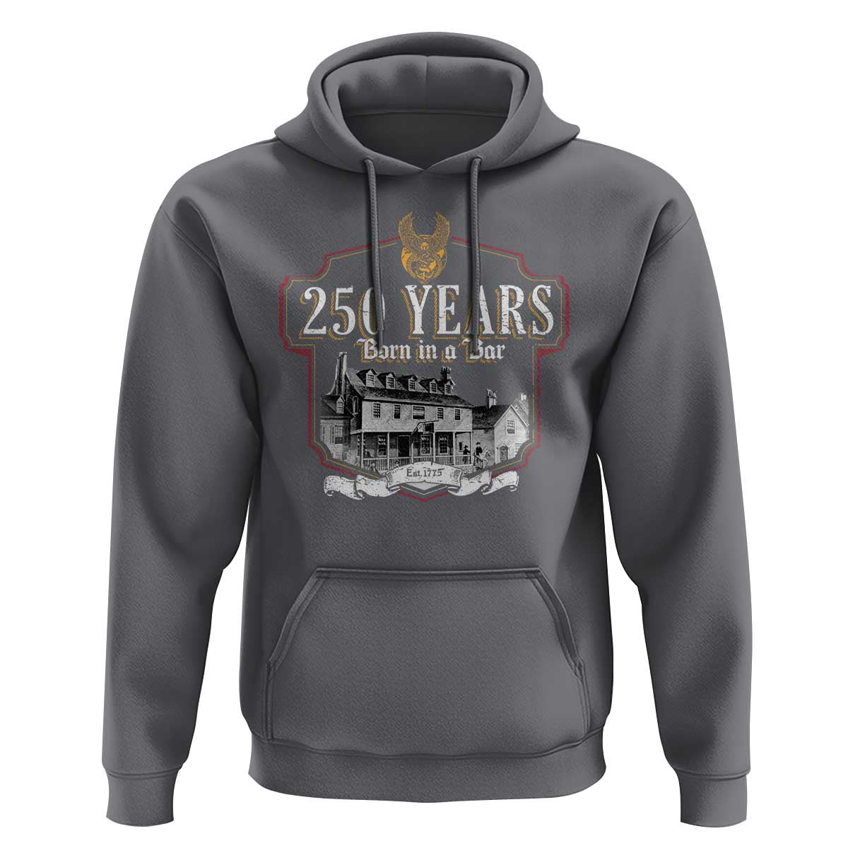 250 Years Born In A Bar Hoodie 250th Birthday Military - Wonder Print Shop