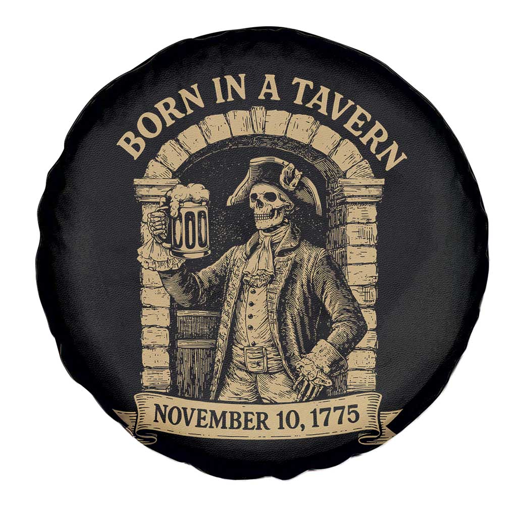 Funny Born In A Tavern Spare Tire Cover 250th Birthday Military - Wonder Print Shop