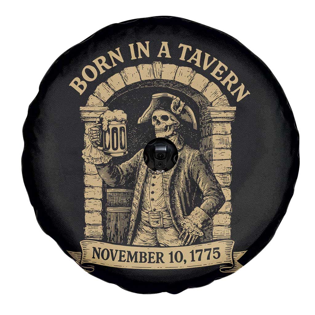 Funny Born In A Tavern Spare Tire Cover 250th Birthday Military - Wonder Print Shop