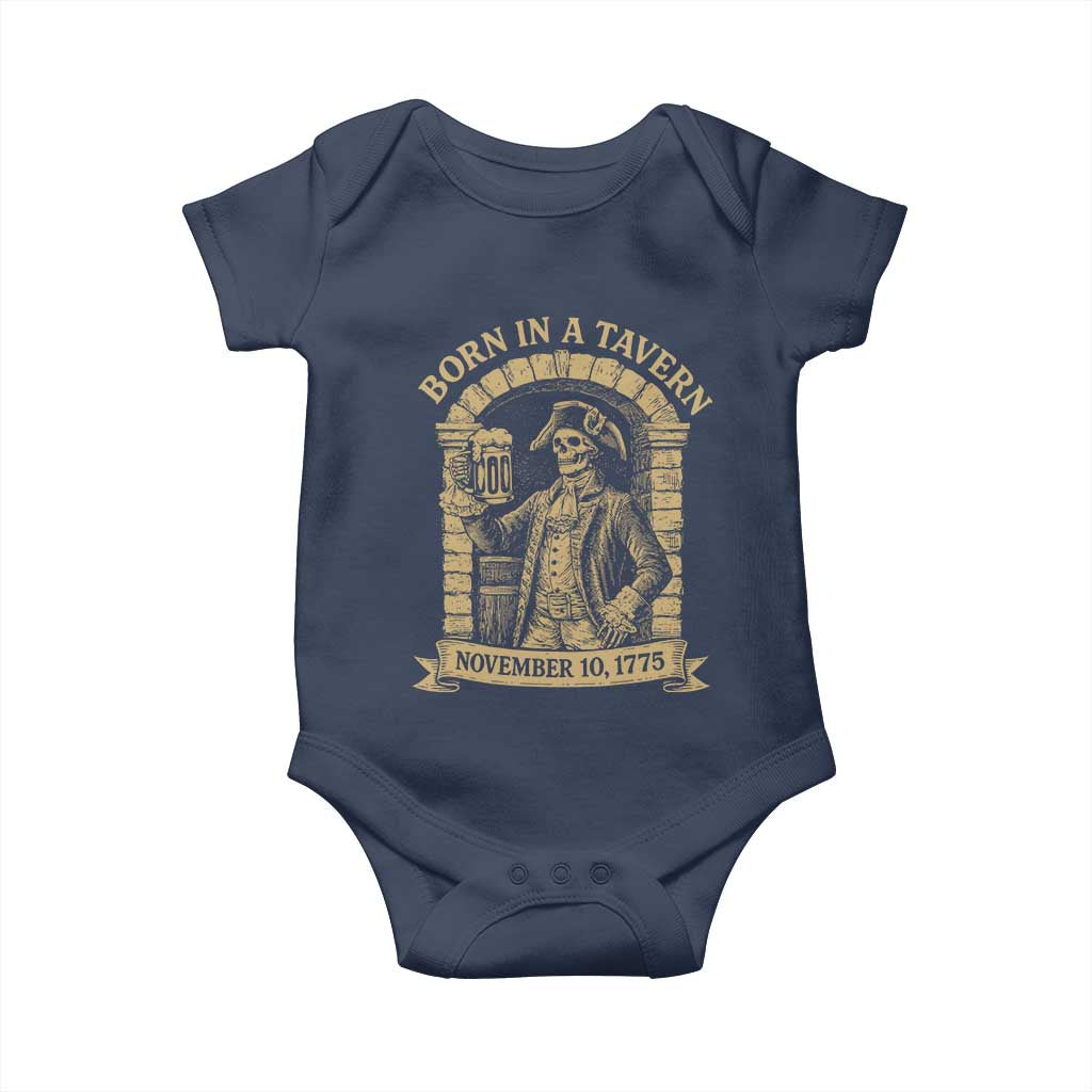 Funny Born In A Tavern Baby Onesie 250th Birthday Military - Wonder Print Shop