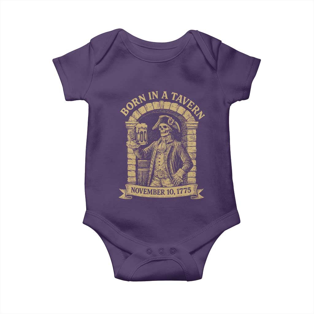 Funny Born In A Tavern Baby Onesie 250th Birthday Military - Wonder Print Shop