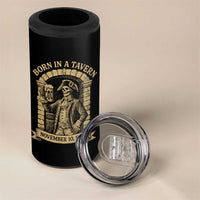 Funny Born In A Tavern 4 in 1 Can Cooler Tumbler 250th Birthday Military - Wonder Print Shop