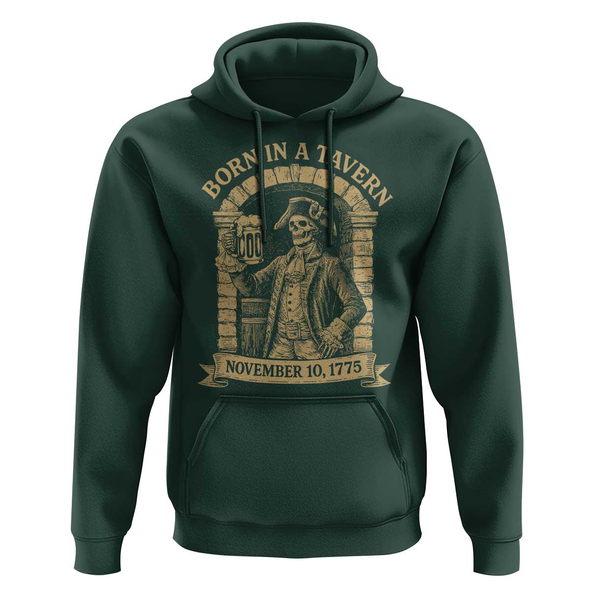 Funny Born In A Tavern Hoodie 250th Birthday Military - Wonder Print Shop