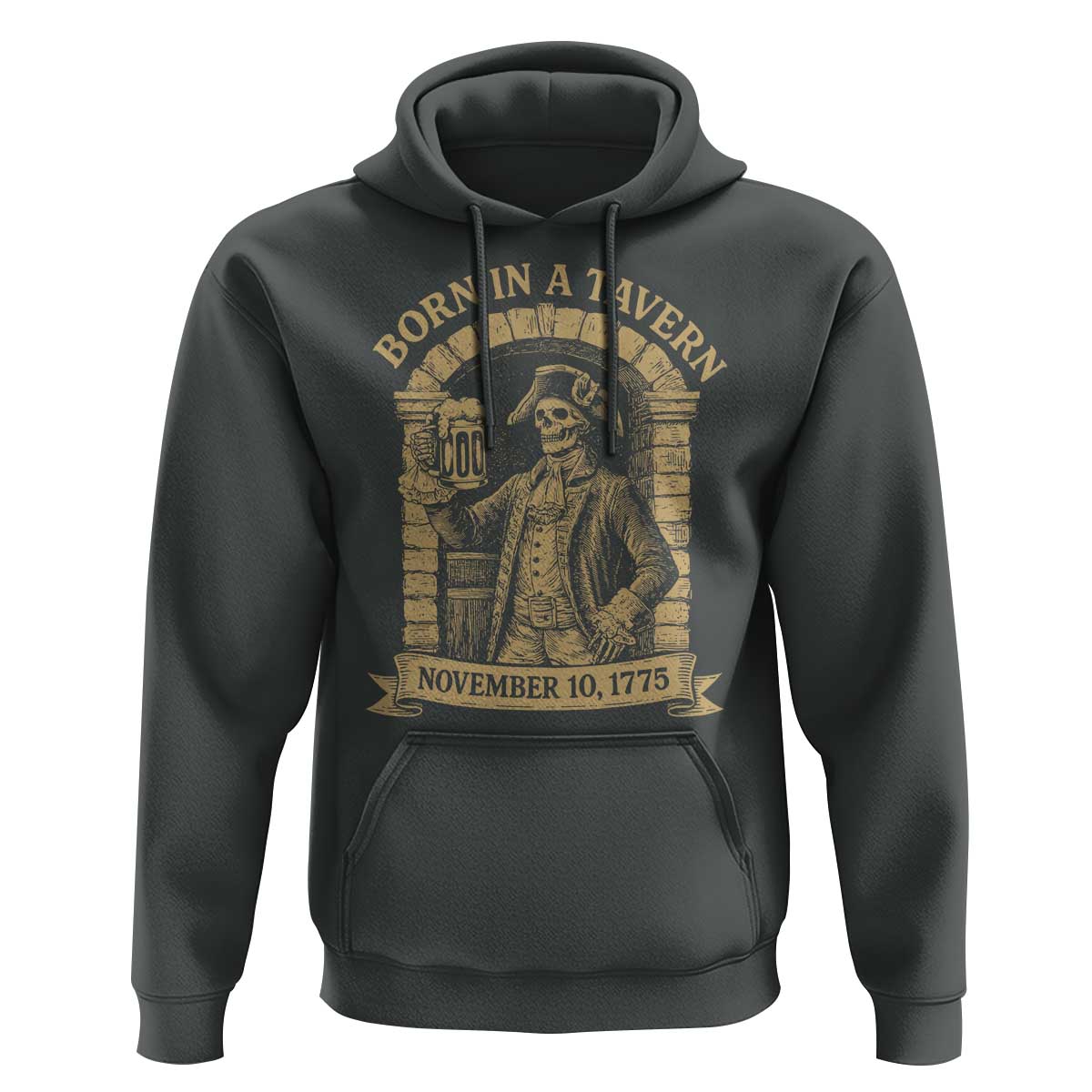 Funny Born In A Tavern Hoodie 250th Birthday Military - Wonder Print Shop