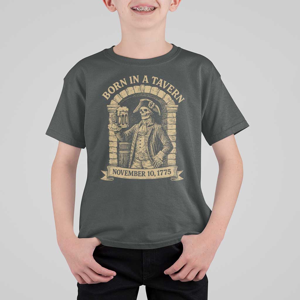 Funny Born In A Tavern T Shirt For Kid 250th Birthday Military - Wonder Print Shop