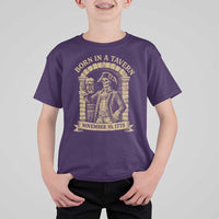 Funny Born In A Tavern T Shirt For Kid 250th Birthday Military - Wonder Print Shop