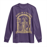 Funny Born In A Tavern Long Sleeve Shirt 250th Birthday Military - Wonder Print Shop