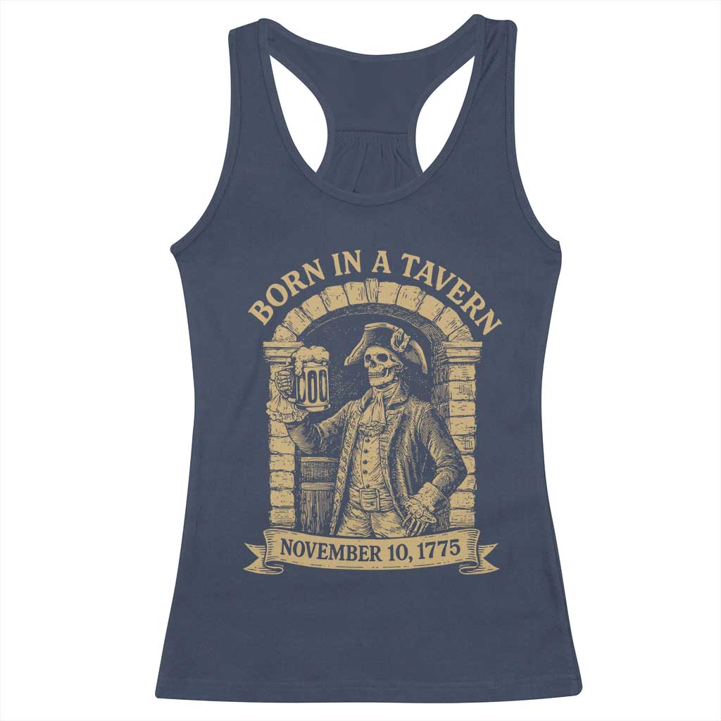 Funny Born In A Tavern Racerback Tank Top 250th Birthday Military - Wonder Print Shop