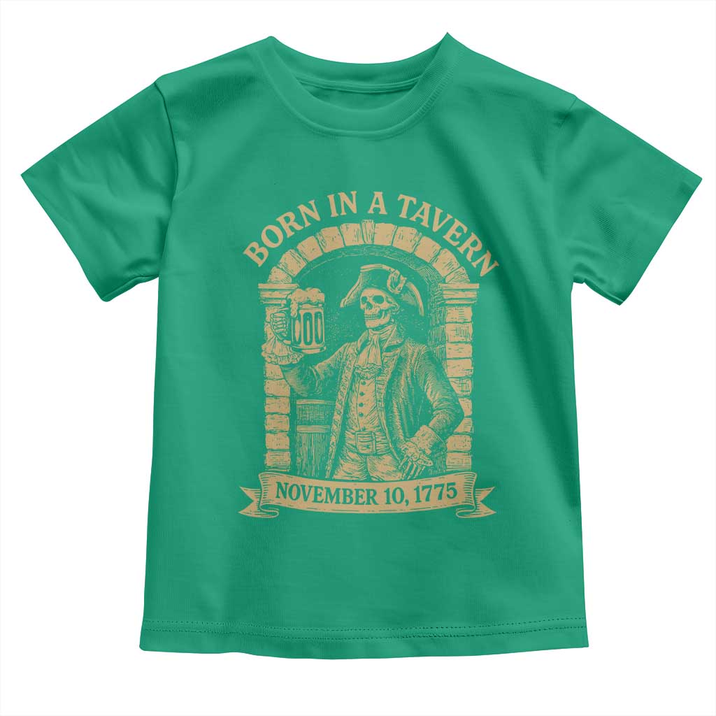 Funny Born In A Tavern Toddler T Shirt 250th Birthday Military - Wonder Print Shop