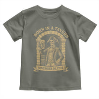 Funny Born In A Tavern Toddler T Shirt 250th Birthday Military - Wonder Print Shop