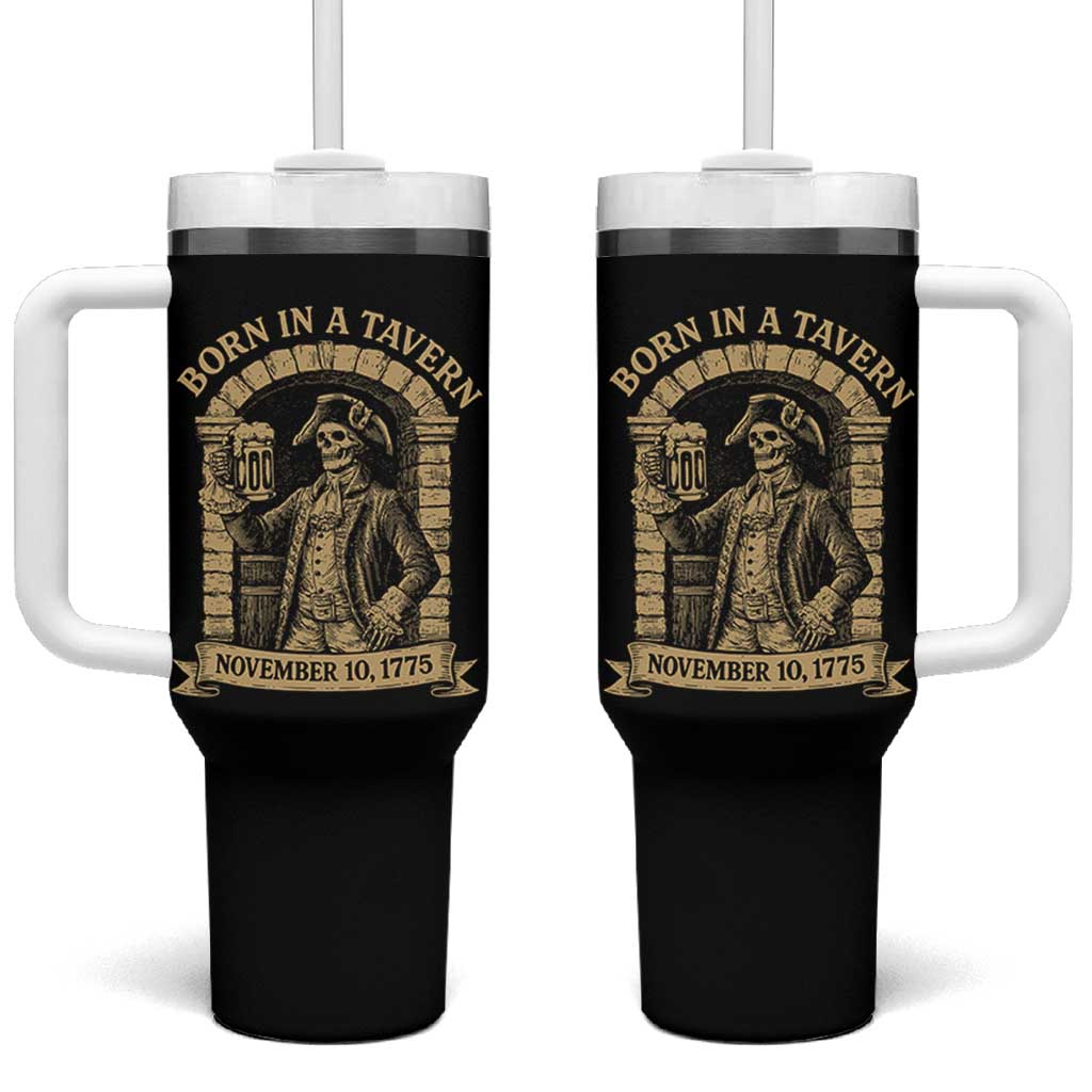 Funny Born In A Tavern Tumbler With Handle 250th Birthday Military - Wonder Print Shop