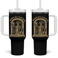 Funny Born In A Tavern Tumbler With Handle 250th Birthday Military - Wonder Print Shop