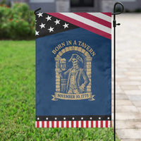 Funny Born In A Tavern Garden Flag 250th Birthday Military