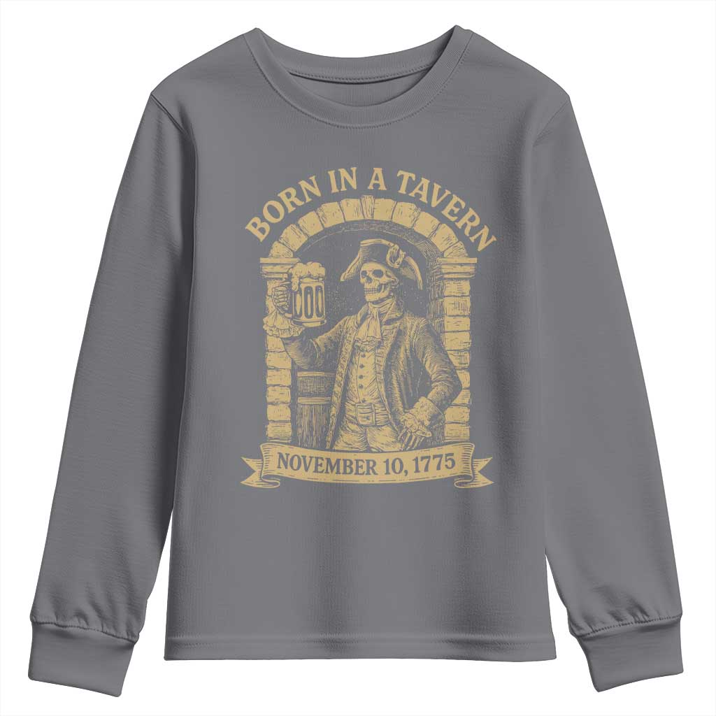 Funny Born In A Tavern Youth Sweatshirt 250th Birthday Military - Wonder Print Shop