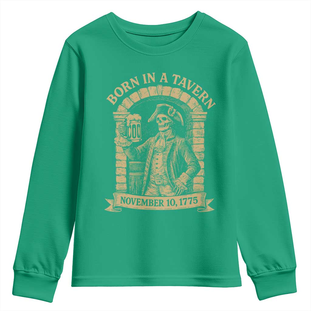 Funny Born In A Tavern Youth Sweatshirt 250th Birthday Military - Wonder Print Shop
