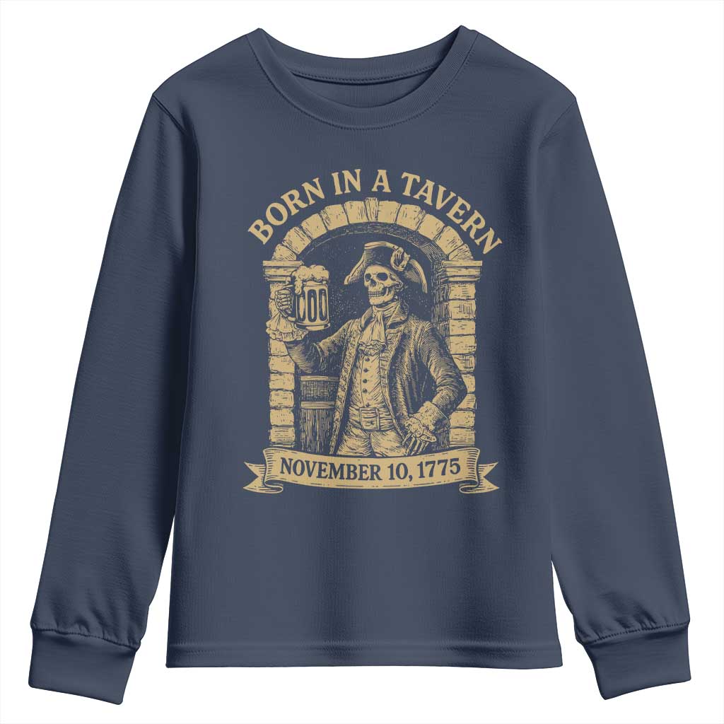 Funny Born In A Tavern Youth Sweatshirt 250th Birthday Military - Wonder Print Shop