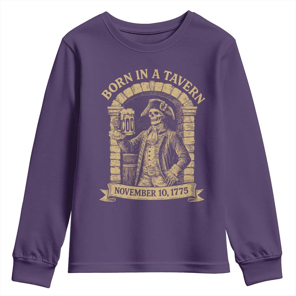 Funny Born In A Tavern Youth Sweatshirt 250th Birthday Military - Wonder Print Shop