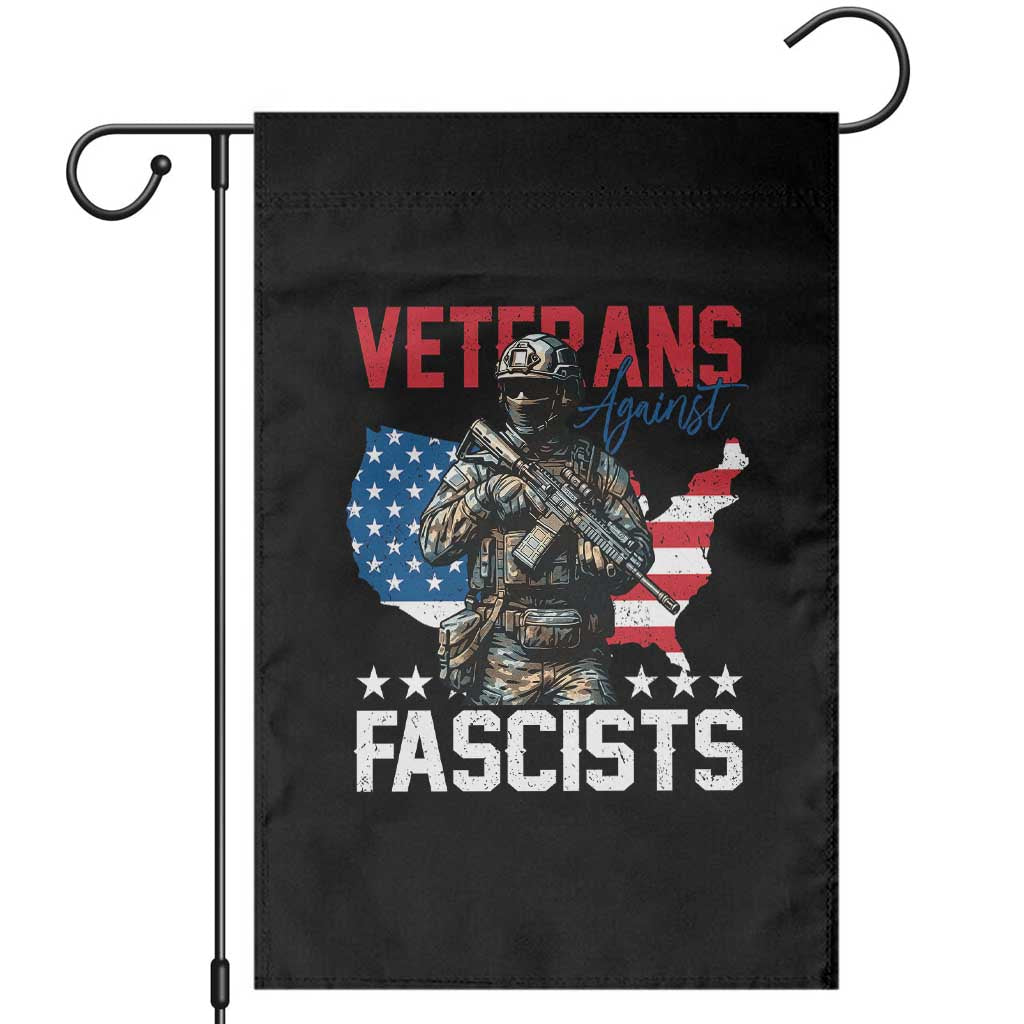 Veterans Against Fascists Garden Flag Patriotic Soldier Vintage American Flag - Wonder Print Shop