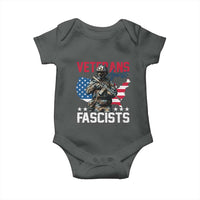 Veterans Against Fascists Baby Onesie Patriotic Soldier Vintage American Flag - Wonder Print Shop
