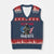 Veterans Against Fascists V-Neck Knit Sweater Vest Patriotic Soldier Vintage American Flag - Wonder Print Shop