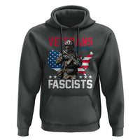 Veterans Against Fascists Hoodie Patriotic Soldier Vintage American Flag - Wonder Print Shop